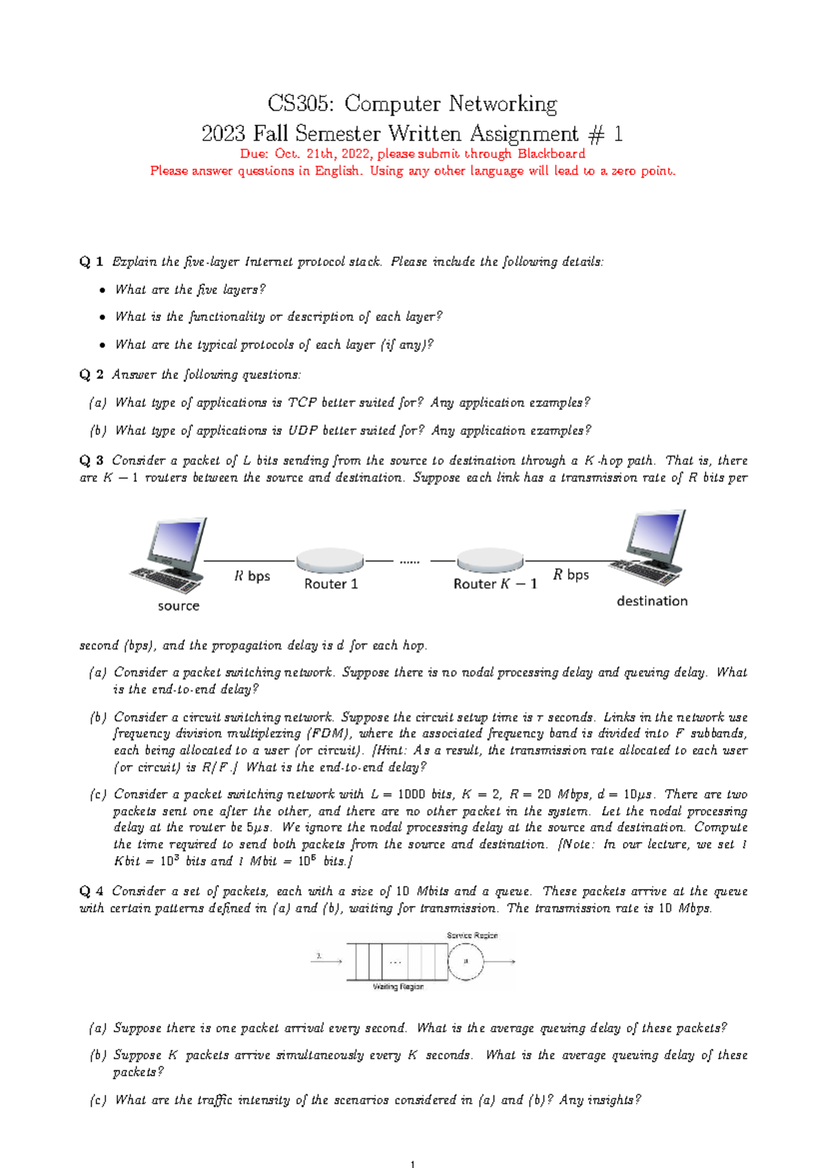 CS305 Homework 1 - Understanding Computer Networking Protocols and ...