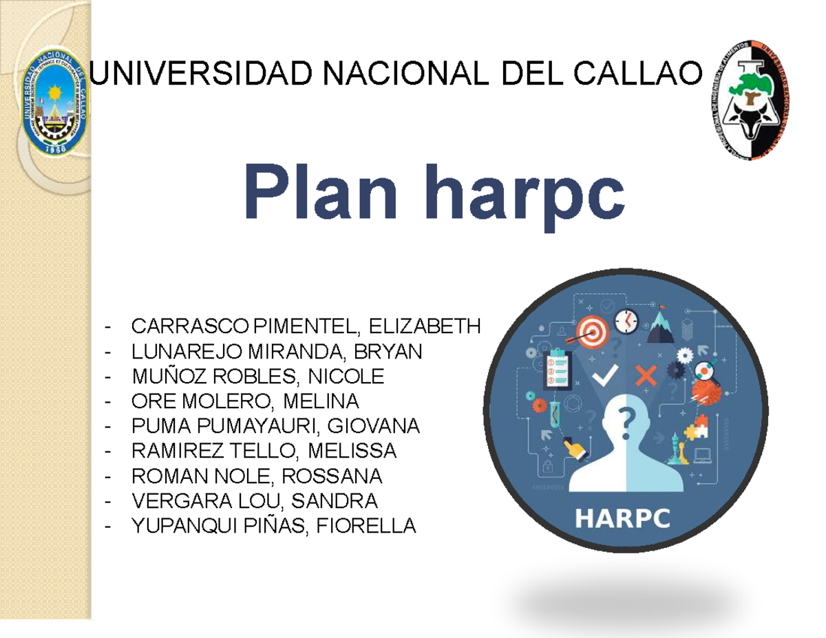 HARPC: Análisis y Control de Riesgos en la Inocuidad Alimentaria - Studocu