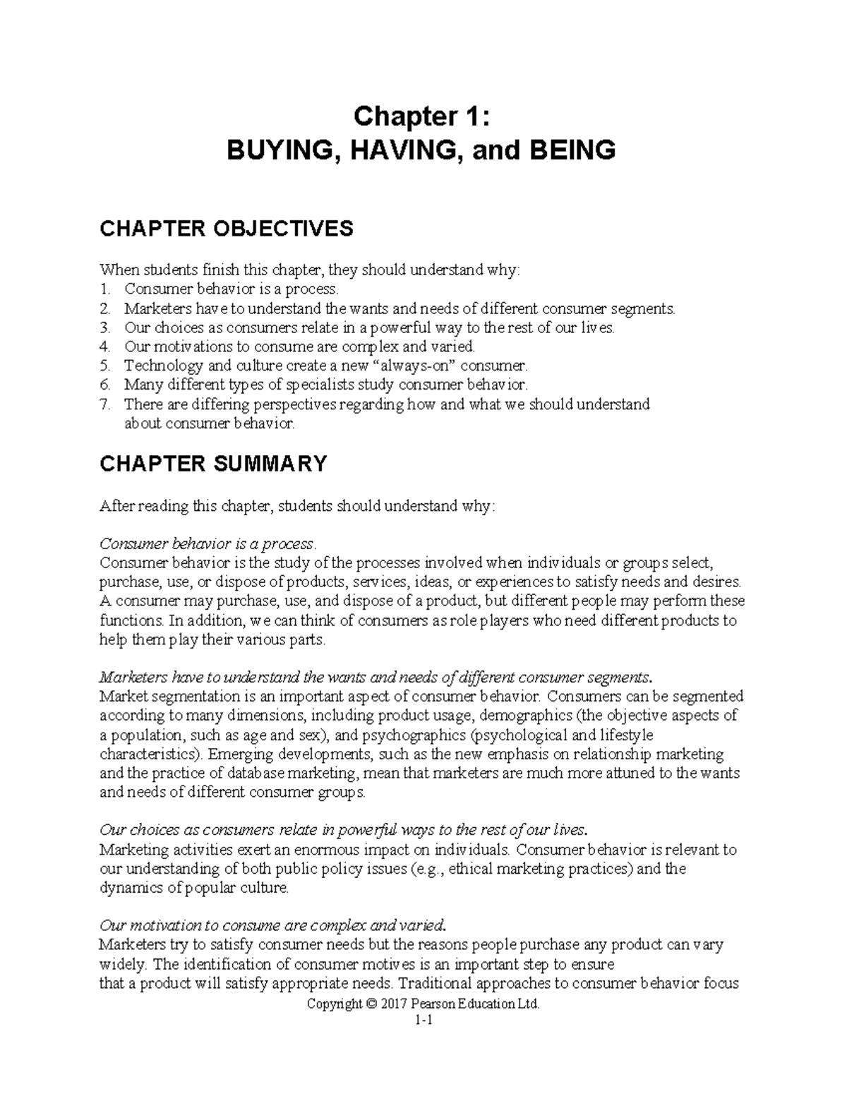 Chapter 1: Understanding Consumer Behavior in Marketing (CB12) - Studocu