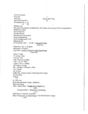 Future RN Nursing Dosage Calculations: Essential Conversion Guide - Studocu