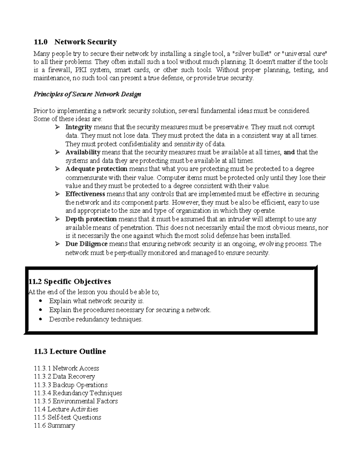 NSDM Lecture 11: Principles and Practices of Network Security - Studocu