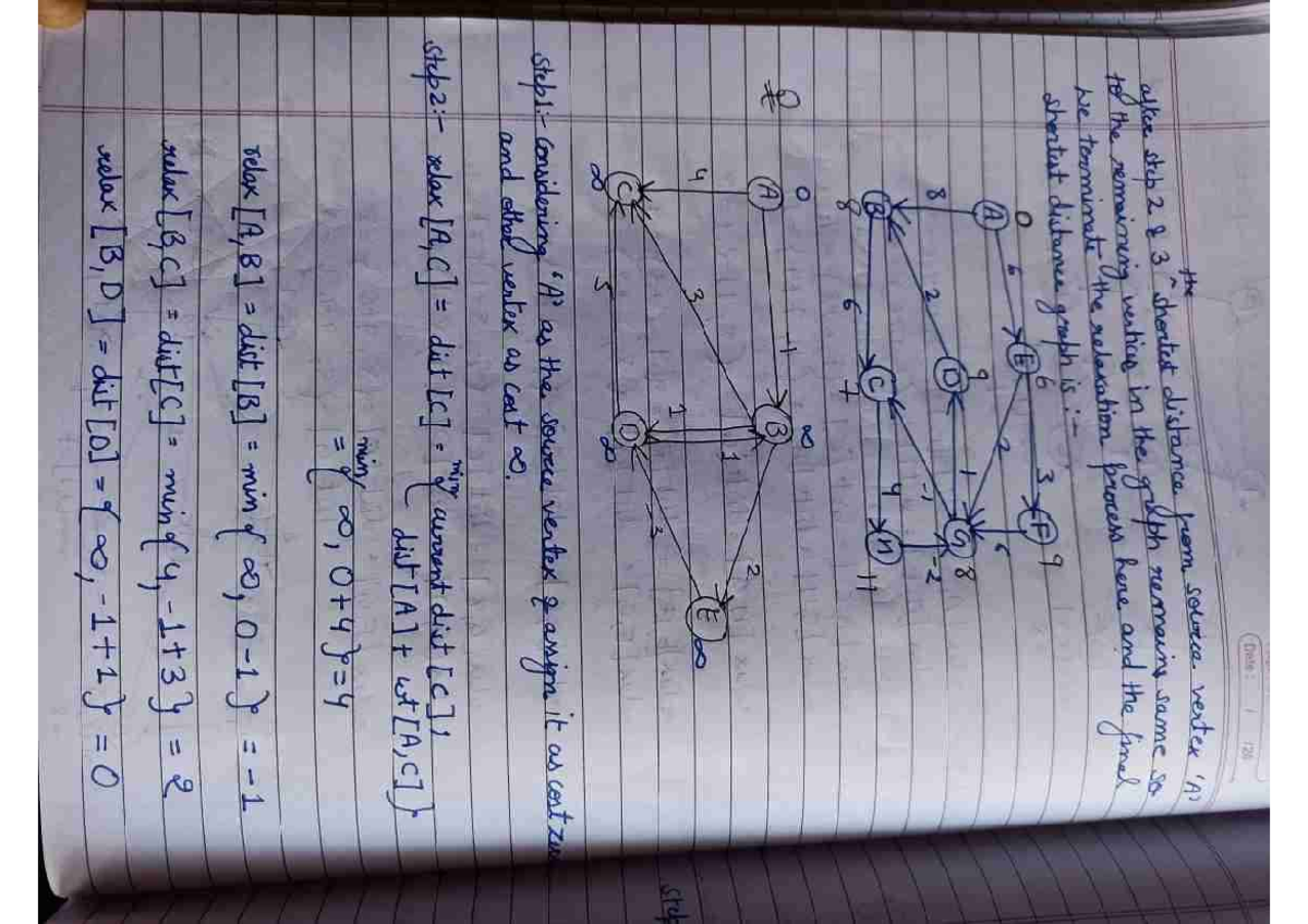 CS 101: Final Exam Notes on Shortest Path Algorithms and Topological ...