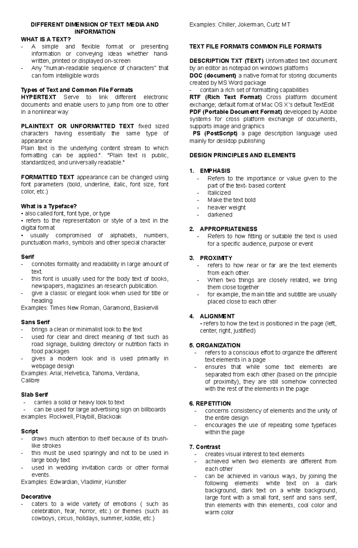 Media Information Literacy 2 - DIFFERENT DIMENSION OF TEXT MEDIA AND ...