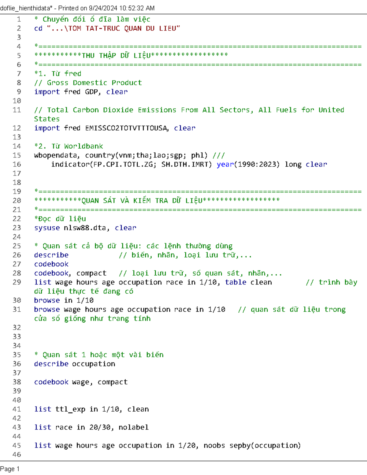 Stata Do-file for Data Collection and Analysis Process - Studocu