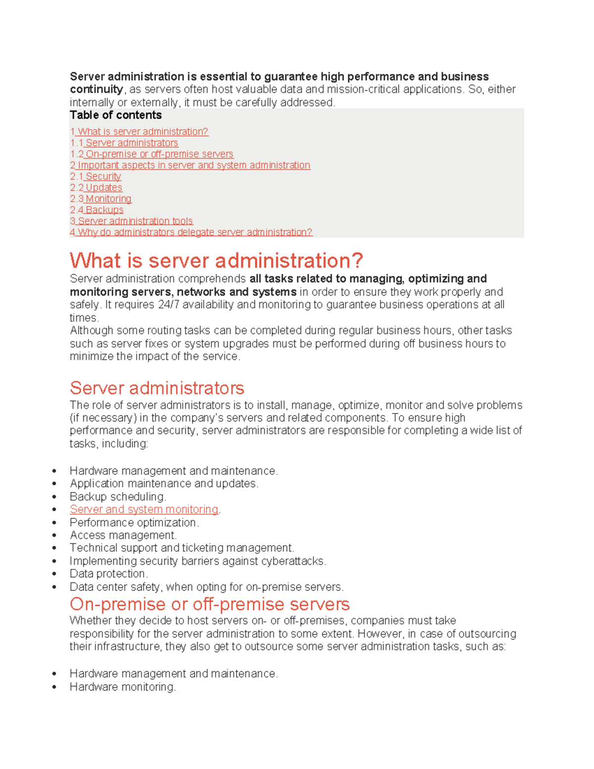 Server Administration Essentials for ICT Course - Studocu