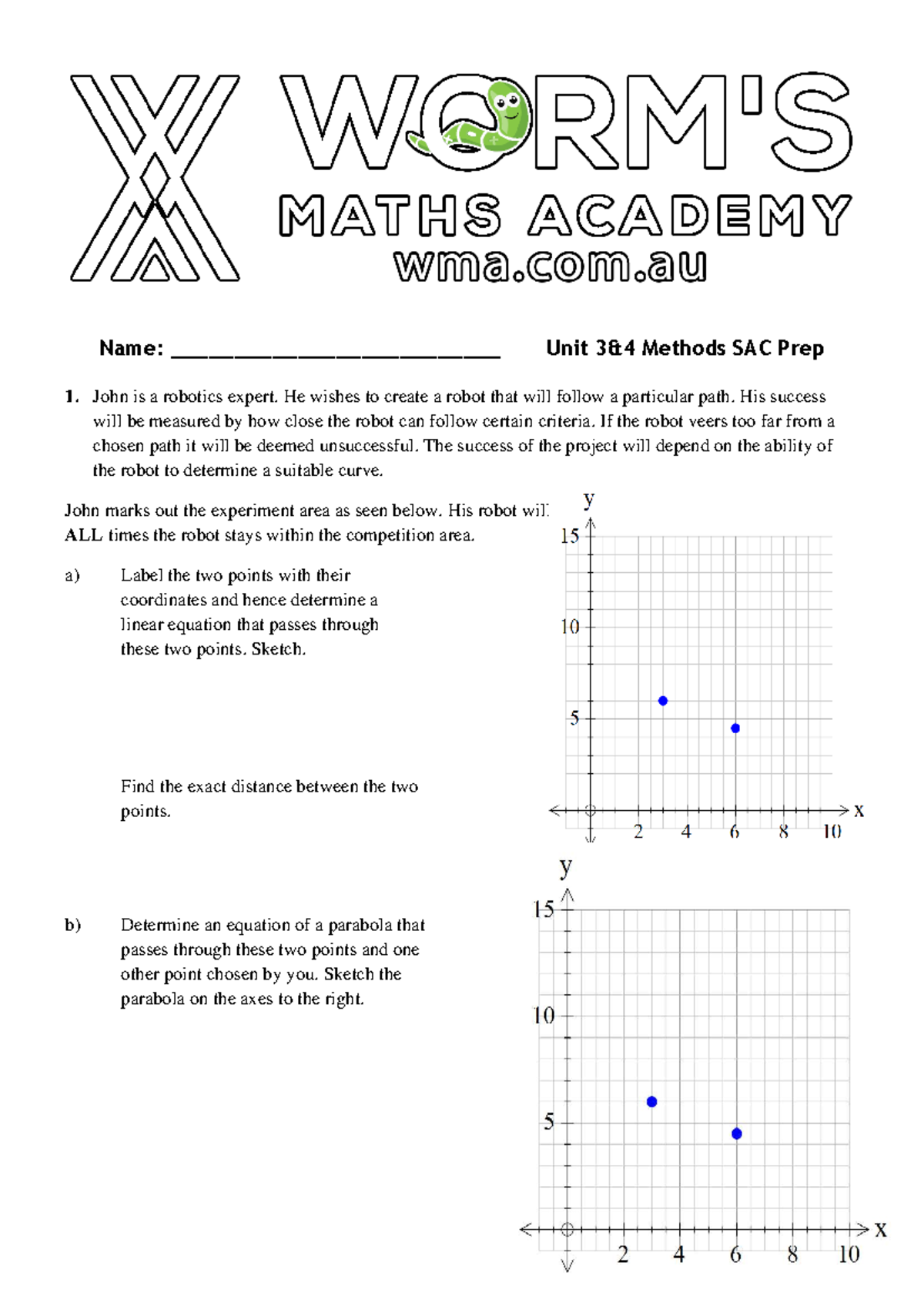3&4 Methods - Feb Week 2 - Applications of Calculus SAC Prep - Studocu
