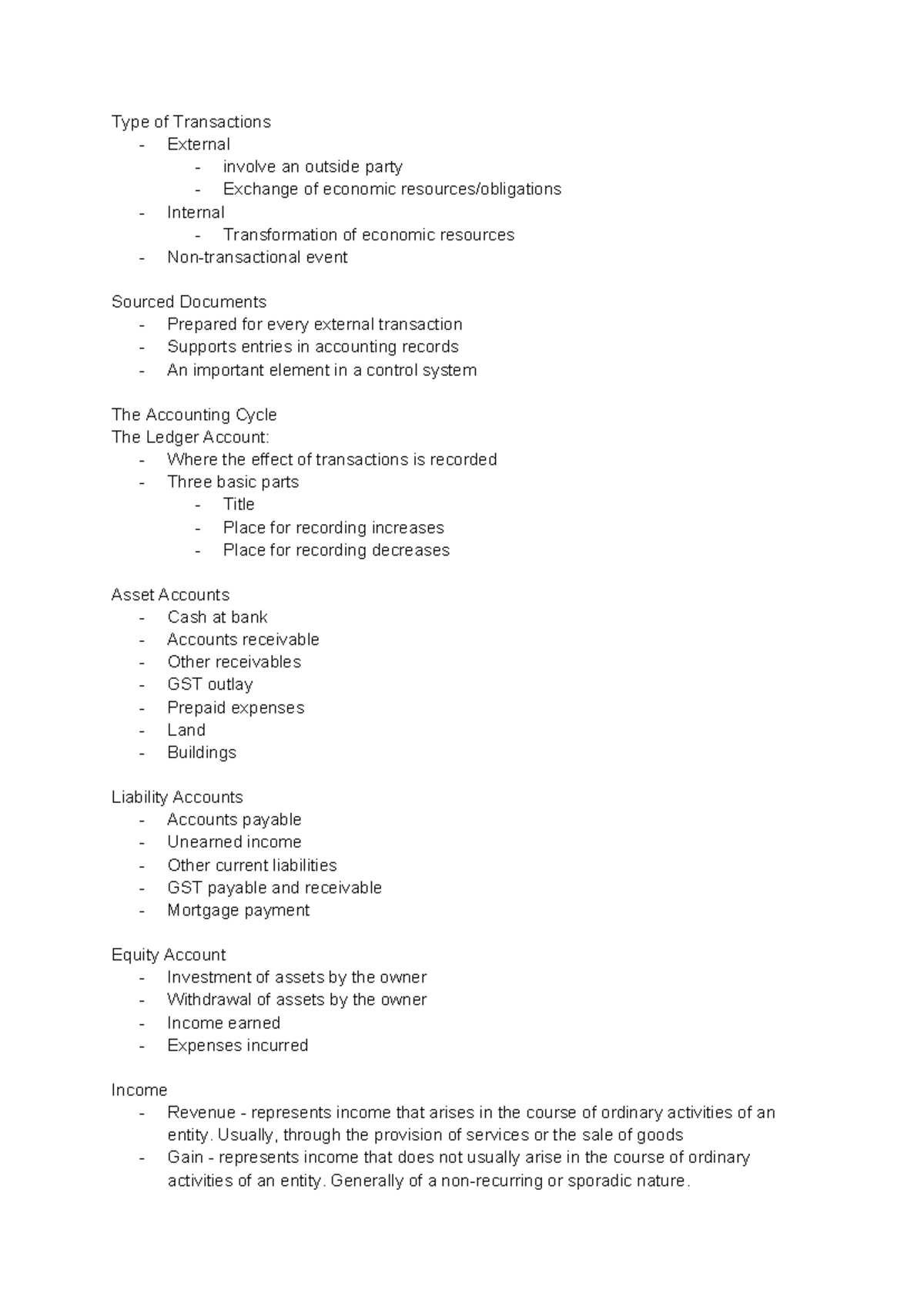 Week 2 Lecture: Chapter 3 - Recording Transactions in Accounting - Studocu