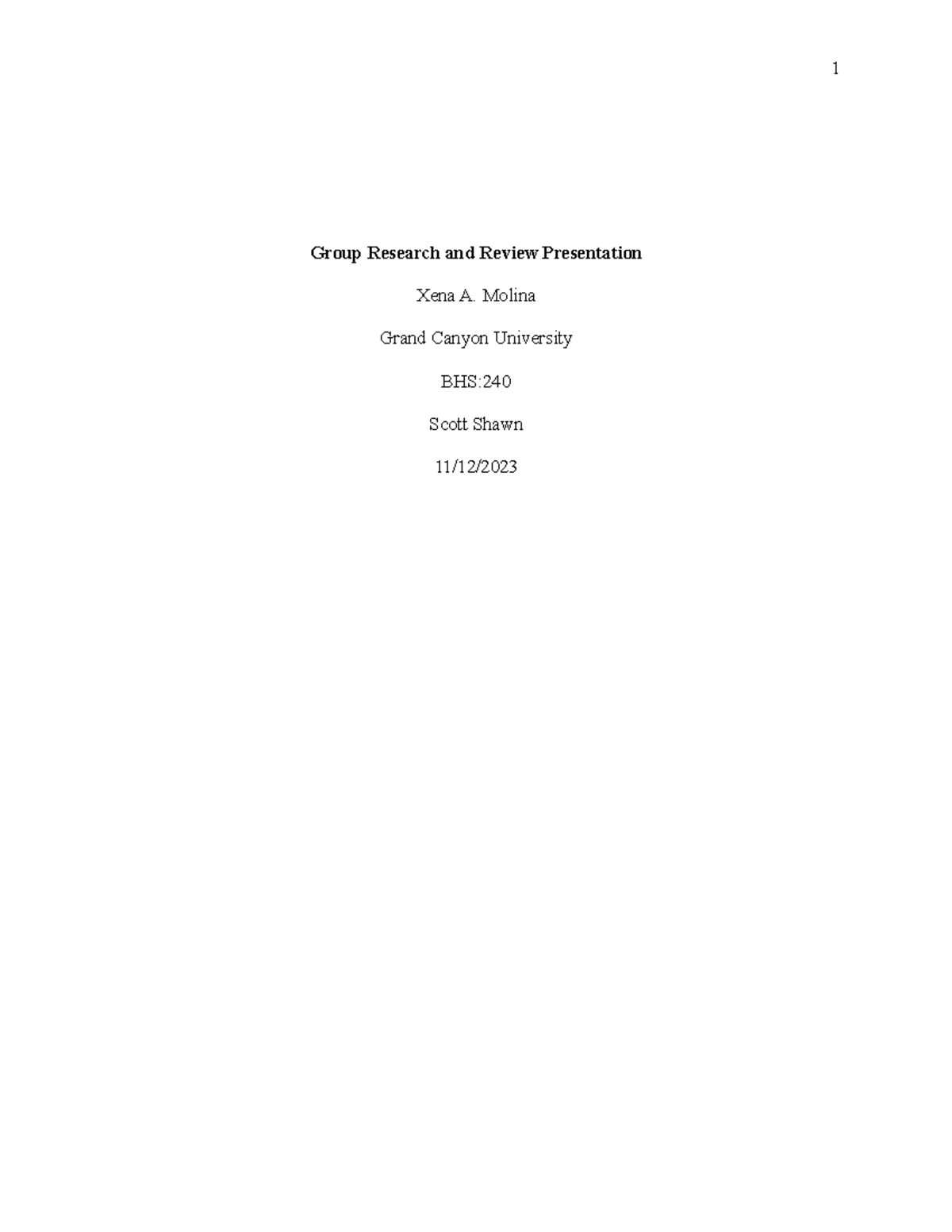 BHS Group Research & Review on Therapeutic Interventions - Studocu