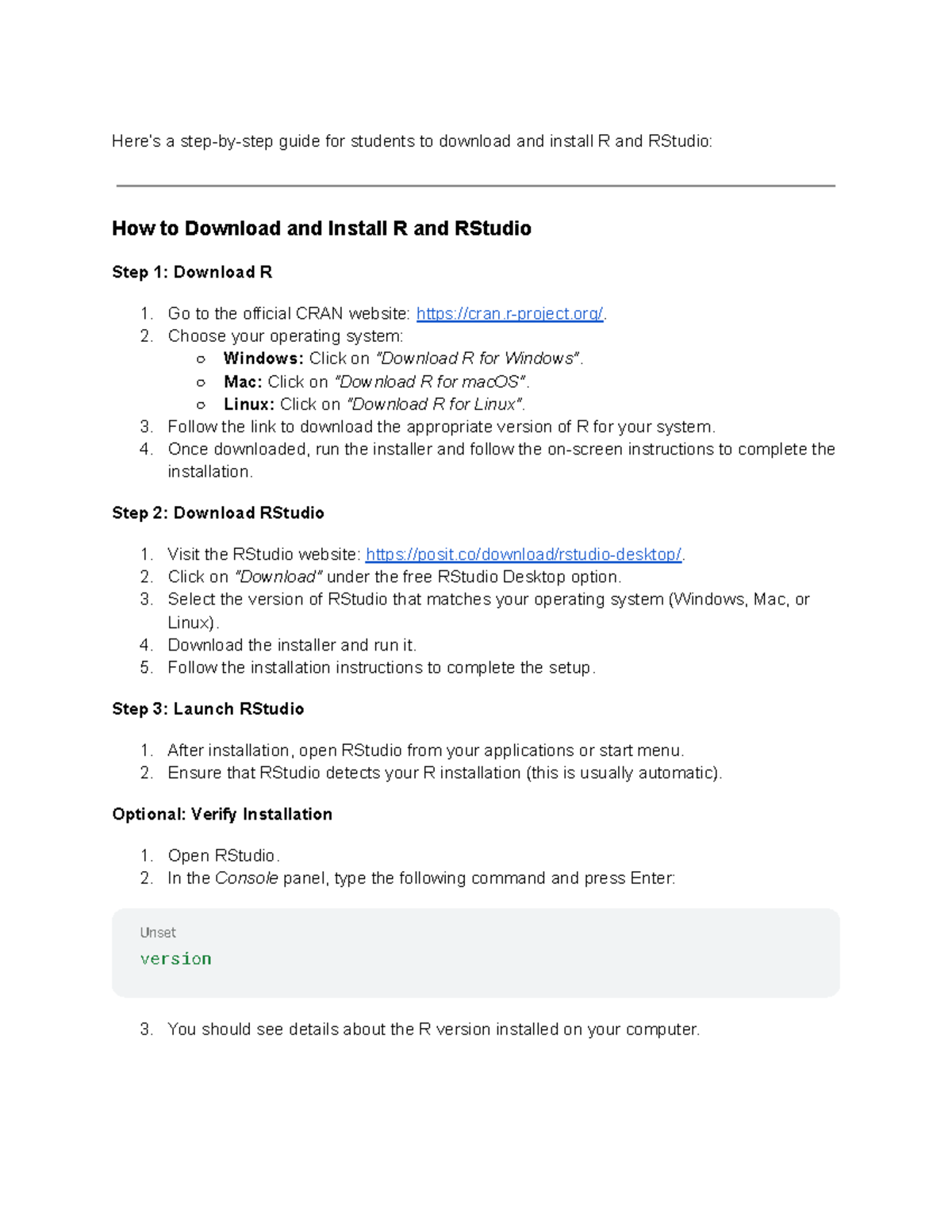 How to download and install R and RStudio - Unset Here’s a step-by-step ...