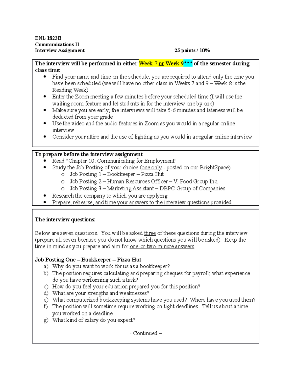 22W - 1823 - Assignment 4 - Interview Presentation - ENL 1823B ...