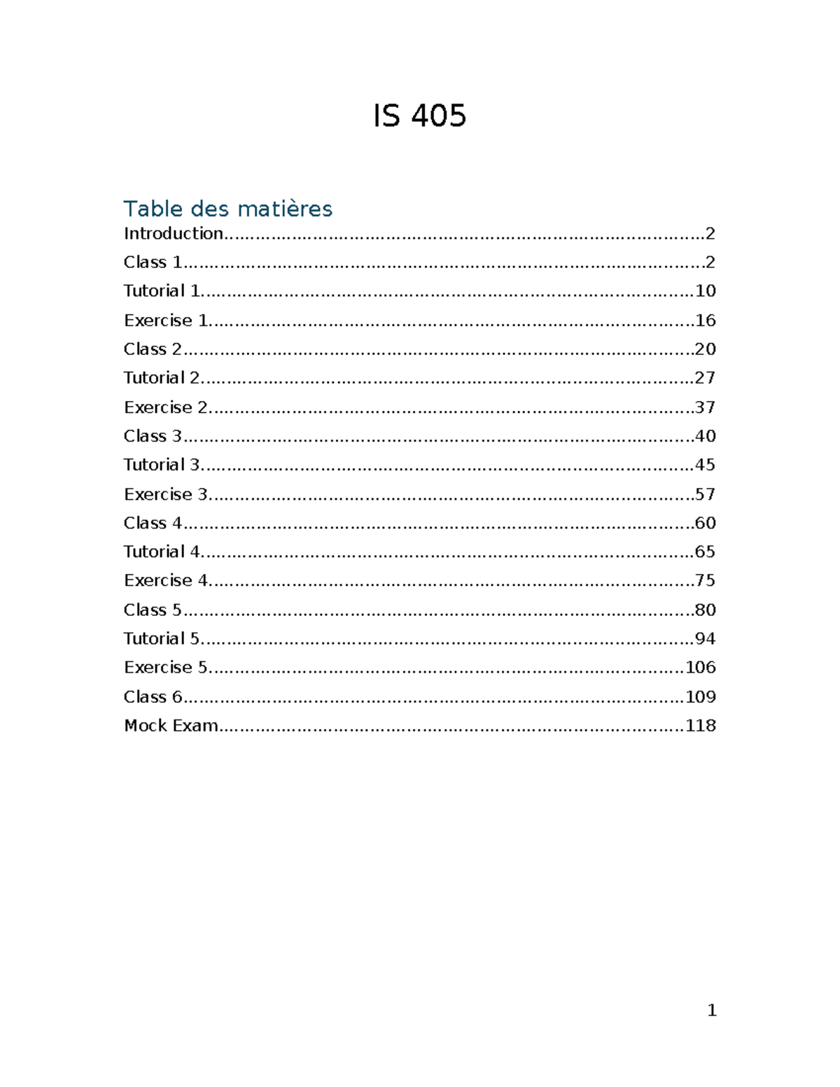 Comprehensive Course Notes for IS 101: Integrated Business Systems ...