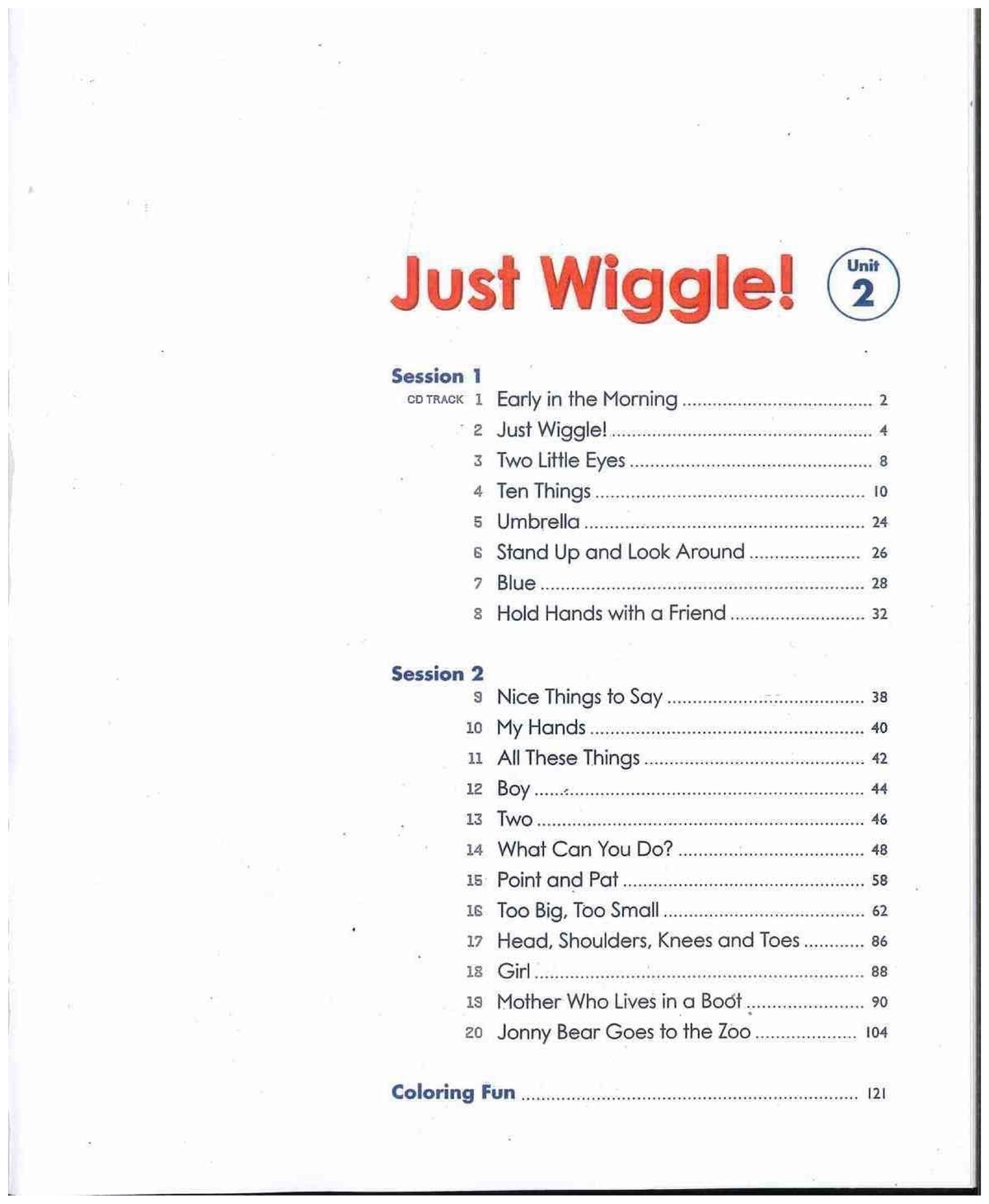 Grapeseed 2 - Just Wiggle! Unit 2 Session 1 CD TRACK 1 Early