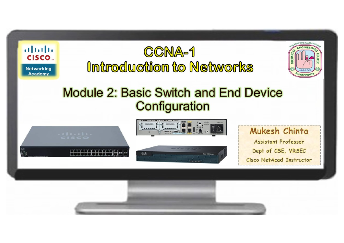 Basic Router and Switch Configuration-CCNAv 7Module 2 - Computer ...