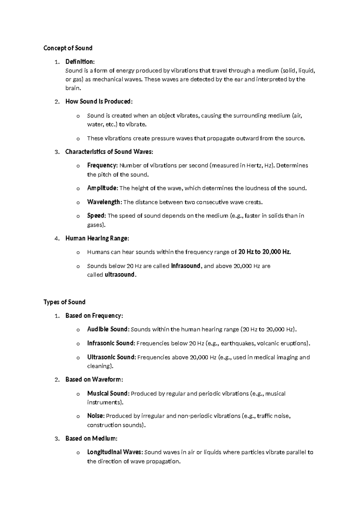 Concept of Sound: Definition, Characteristics, and Types Explained ...