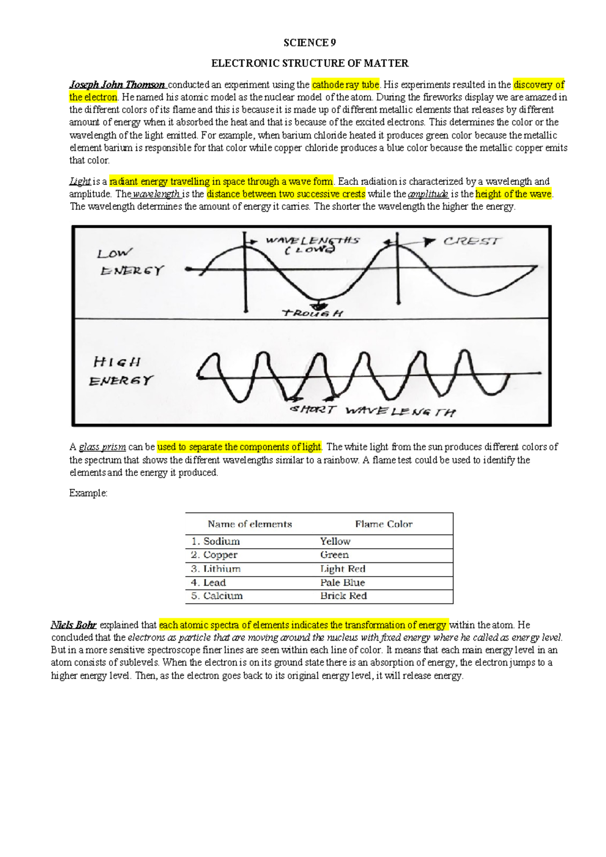 Science-9 - Notes for Grade 9 students (MELCS) - SCIENCE 9 ELECTRONIC ...