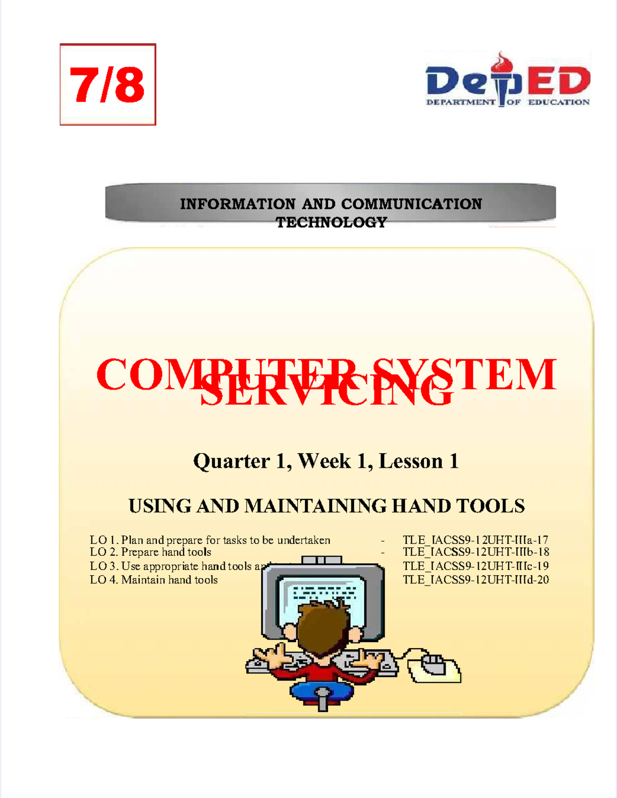 TLE_IA 12U 17: Computer System Servicing - Week 1 Lesson on Hand Tools ...