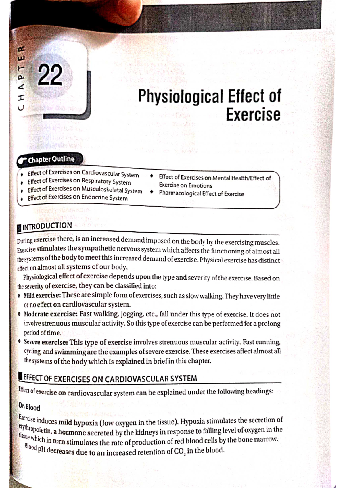 CHAPTER 22: Physiological Effects of Exercise on Body Systems - Studocu