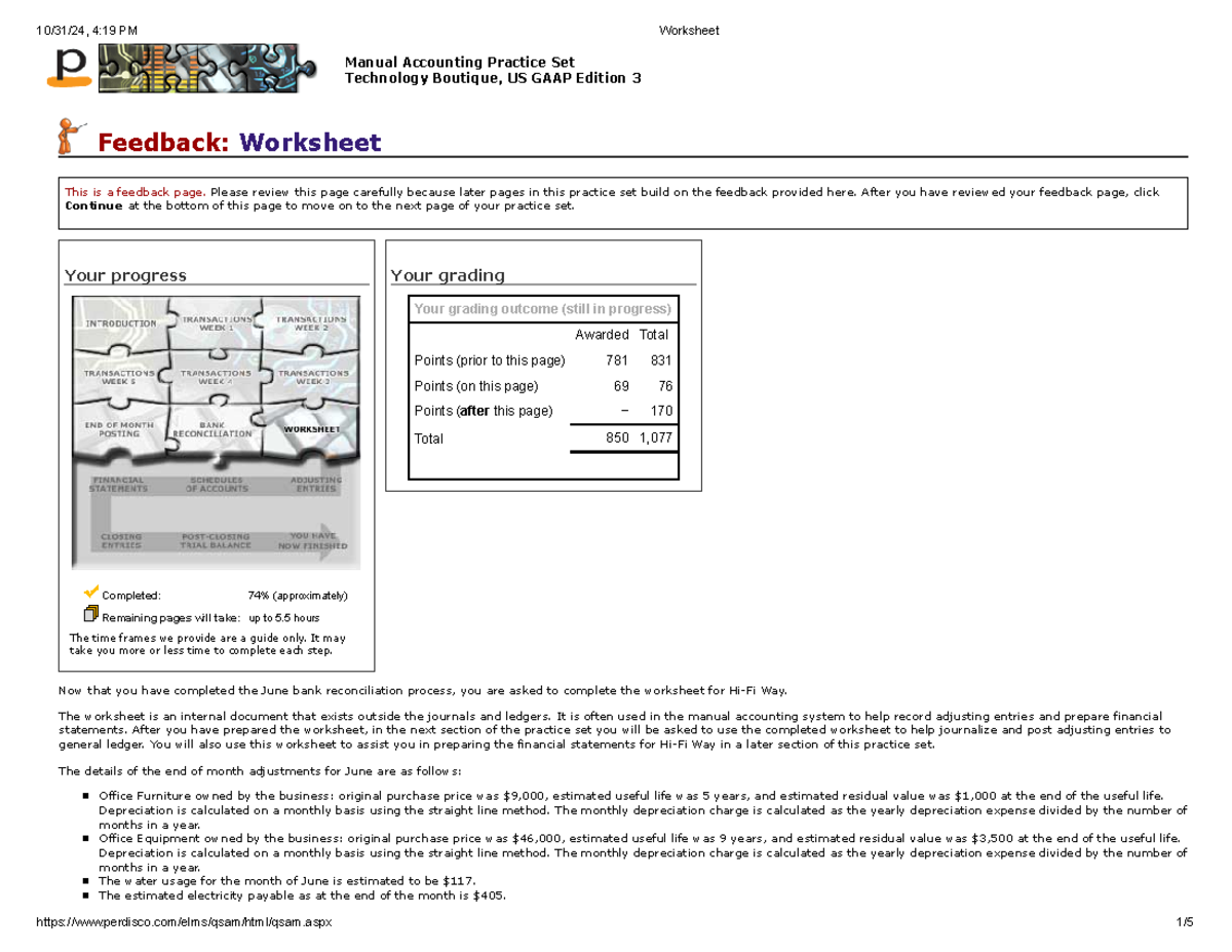 Hi-Fi Way Manual Accounting Worksheet Feedback (U.S. GAAP) - Studocu