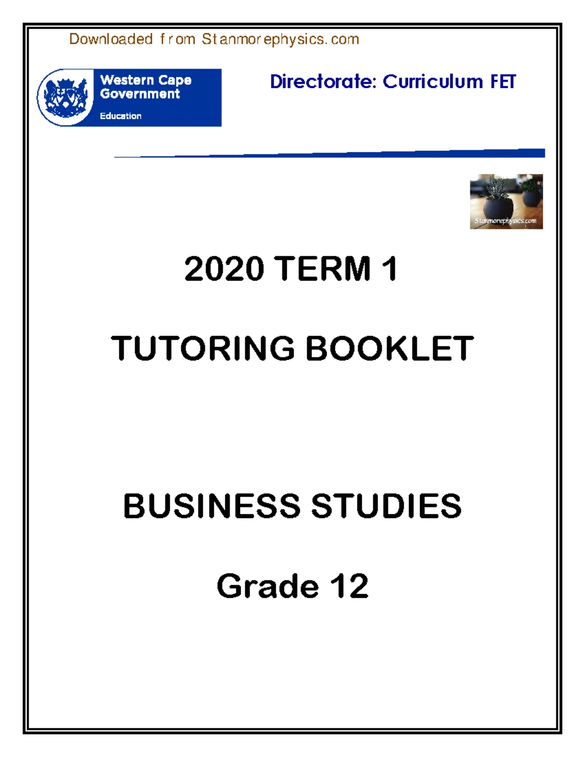 2024 Grade 12 Accounting Case Study: Term 3 Marking Guide - Studocu