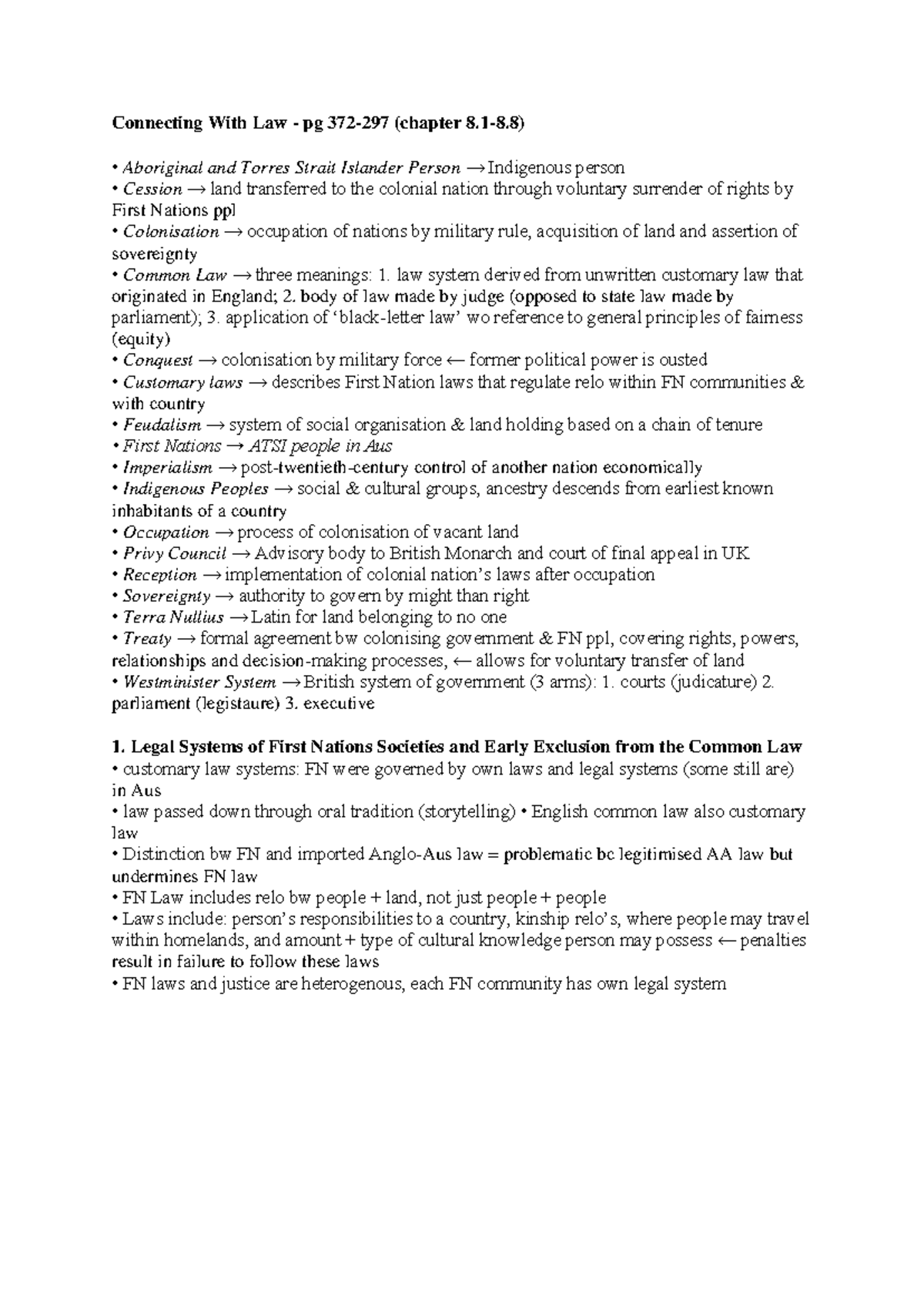 Foundations of Law Week 2 Class 1: Key Concepts and Case Studies - Studocu