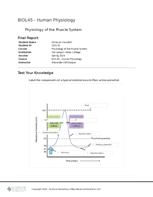 Comprehensive Guide to Muscle Physiology and Structure (BIO 101 ...