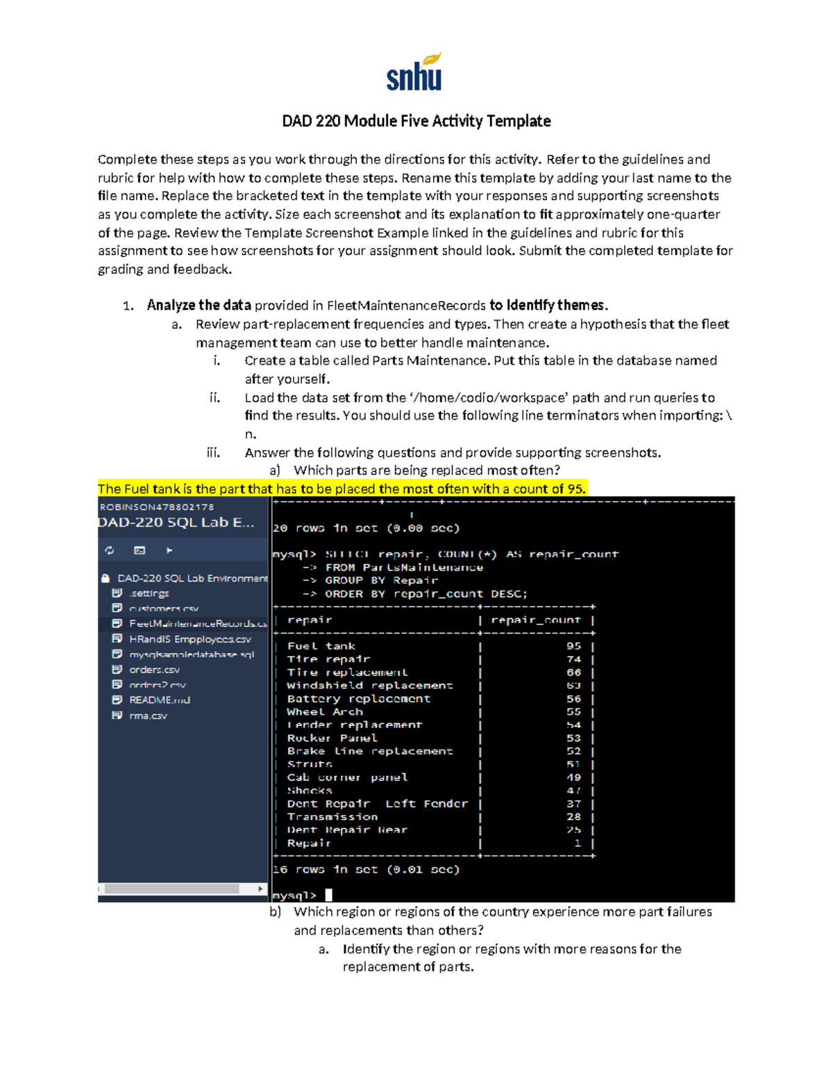 DAD 220 Module 5 Activity Template Completion Guide - Studocu