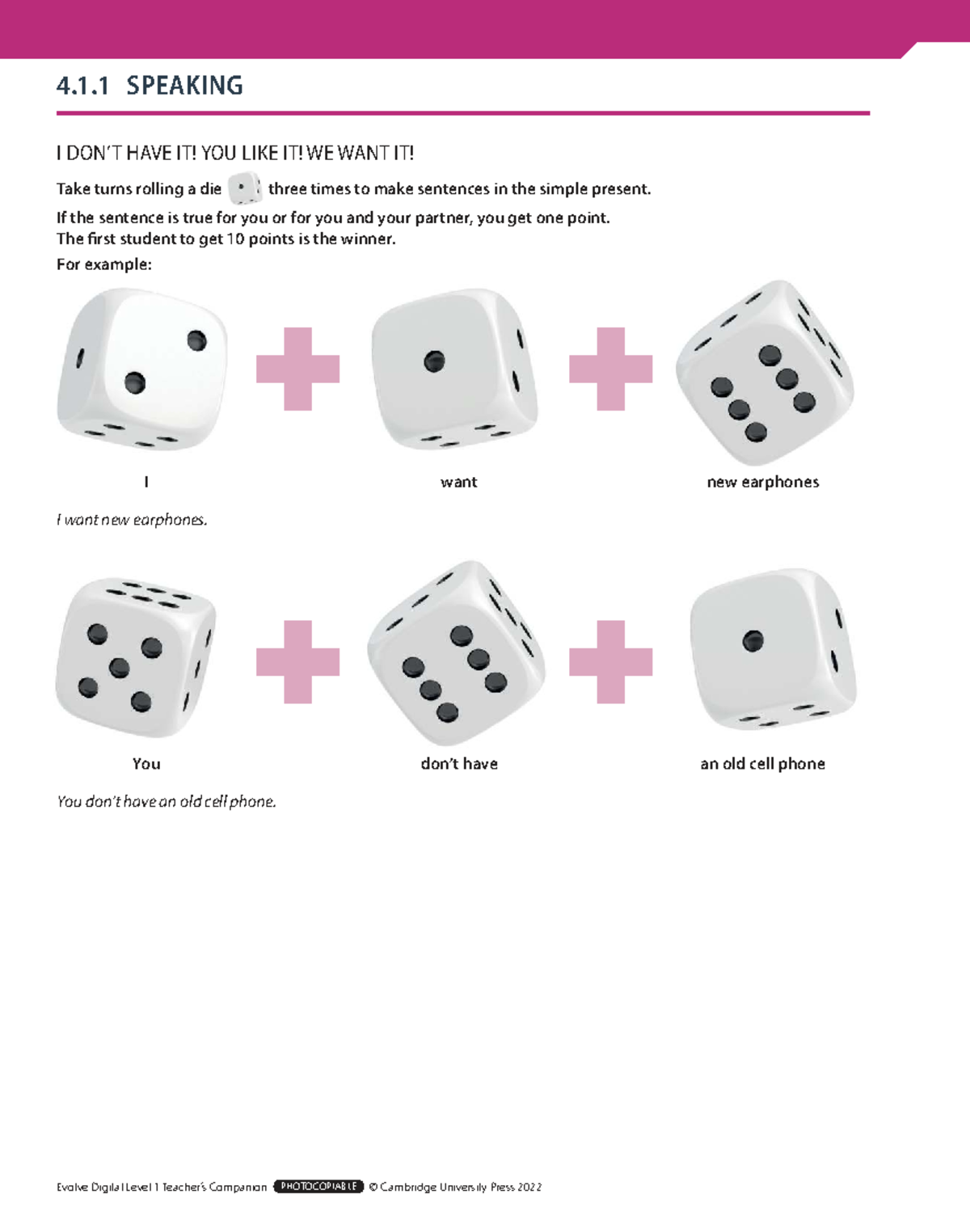Evolve Digital Level 1 Worksheets 4.1.1 - I DON’T HAVE IT! YOU LIKE IT ...
