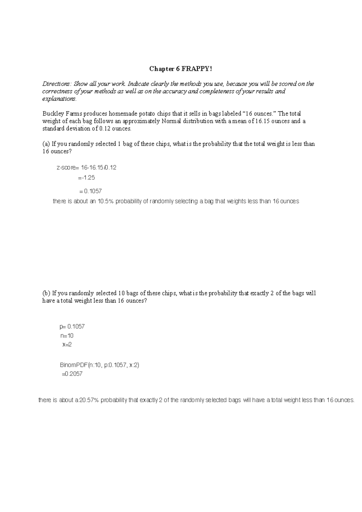 Chapter 6 Probability Analysis for FRAPPY Case Study - Studocu