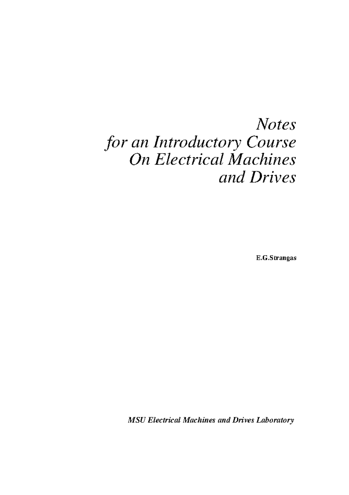 Electrical Machines (EC 101) - Comprehensive Reference Notes - Studocu
