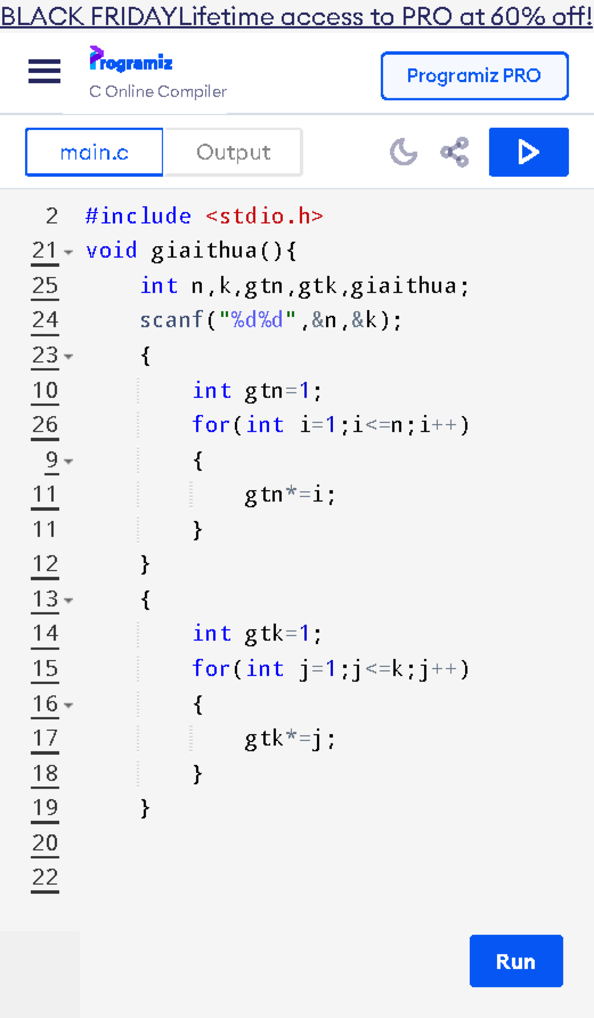 Online C Compiler - Programiz 2 - BLACK FRIDAYLifetime access to PRO at ...