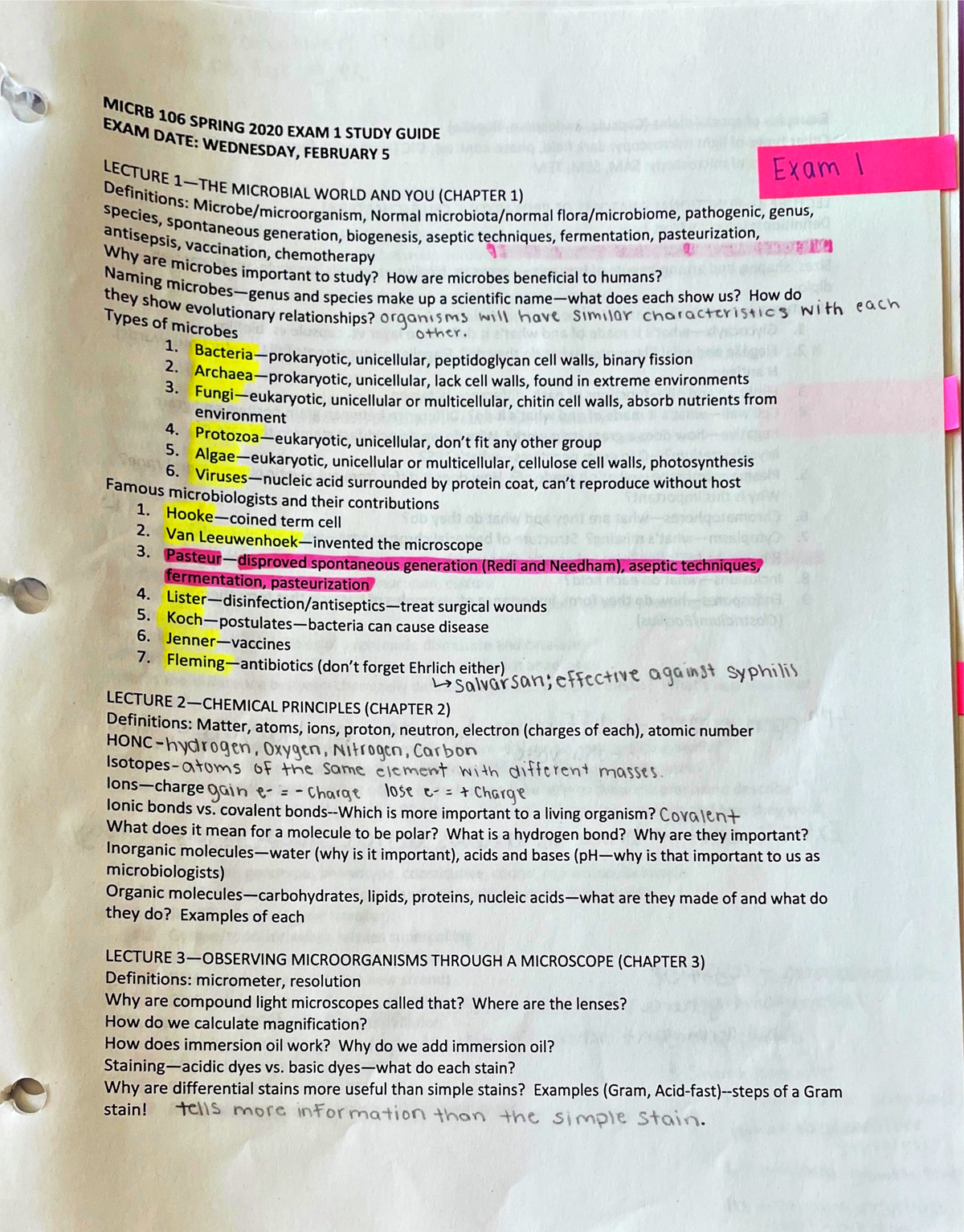 Micro 106 Final Exam Review: Key Concepts and Definitions - Studocu