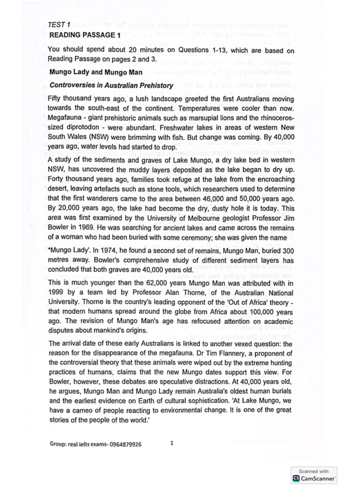 Test 1 - IELTS Reading Passage Analysis and Questions - Studocu