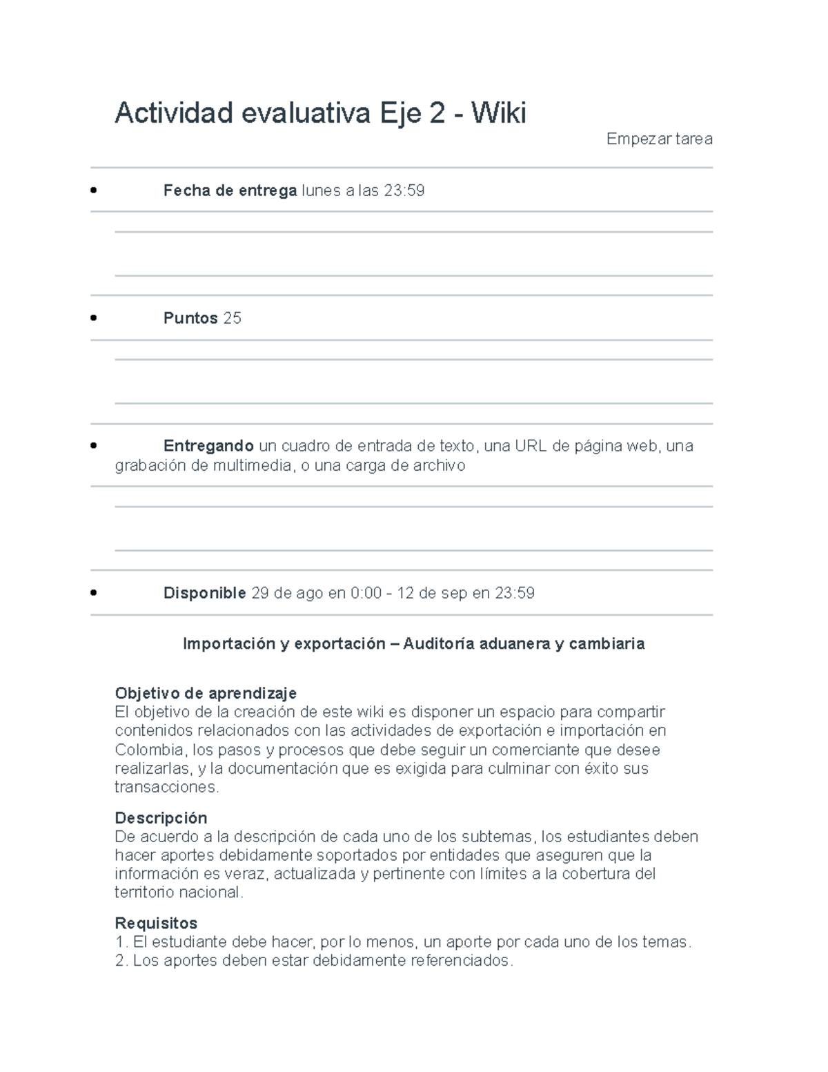 Actividad evaluativa Eje 2 - Descripción De acuerdo a la descripción de ...