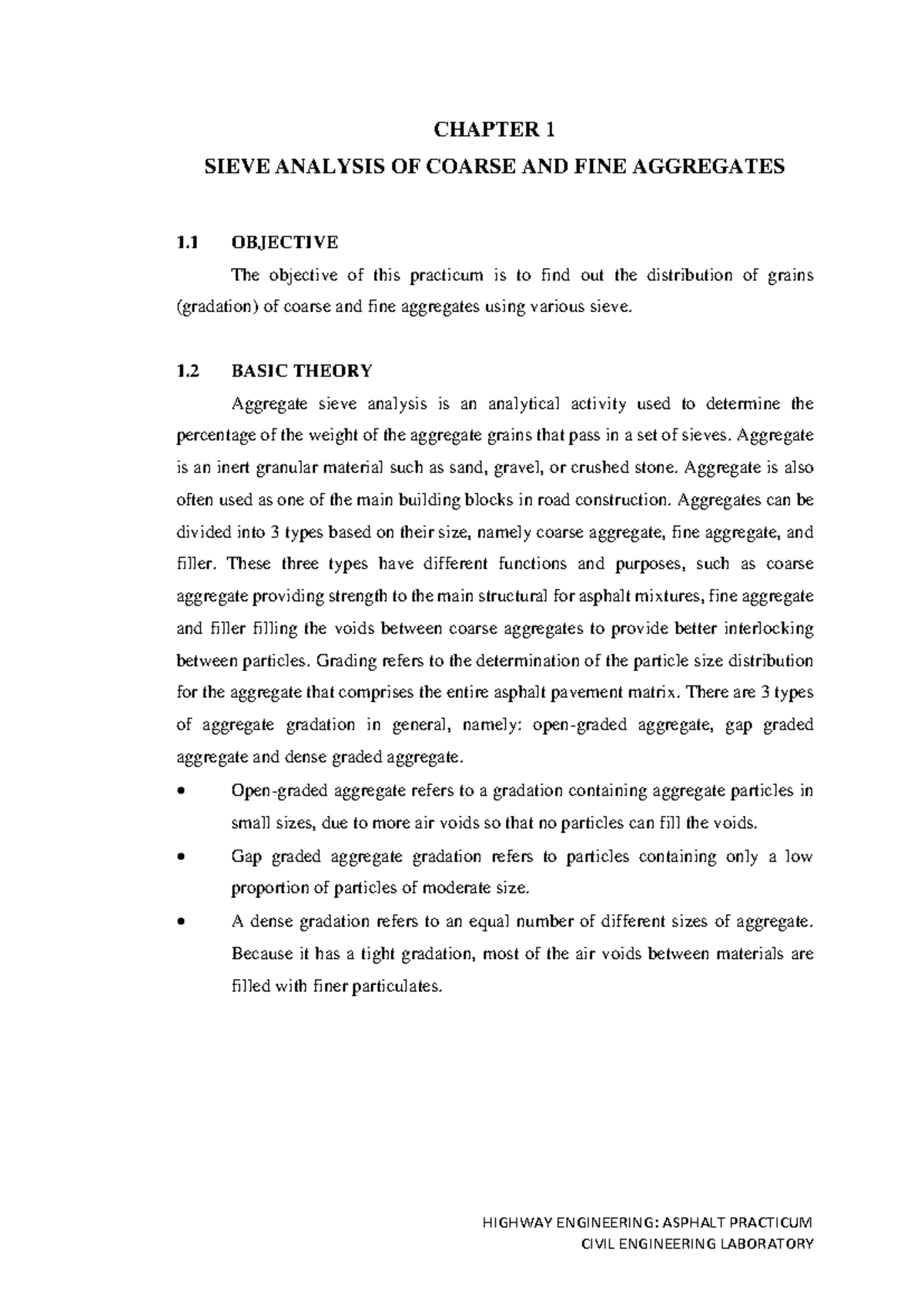 Sieve Analysis of Coarse & Fine Aggregates: Highway Engineering ...