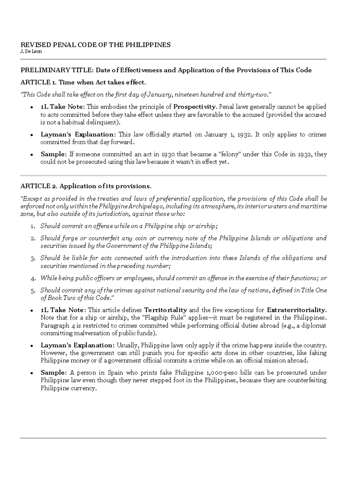 RPC V2: Comprehensive Overview of the Revised Penal Code - Studocu
