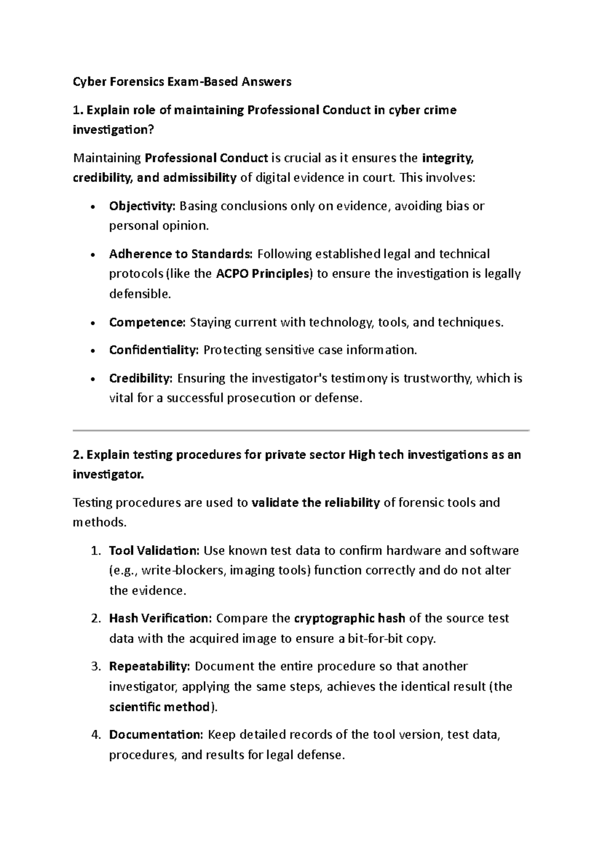 Cyber Forensics (CFS 101) Final Exam Solutions and Key Concepts - Studocu