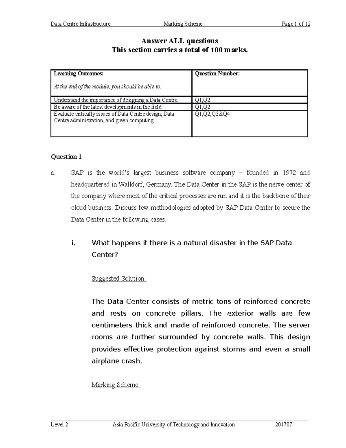Sample DCI Data Center Design Strategies and Issues Discussed - Studocu