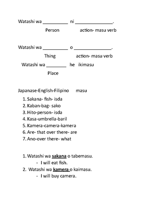 Basic Nihongo Notes Summary - PPT 1: JAPANESE WRITING SYSTEM Hiragana ...