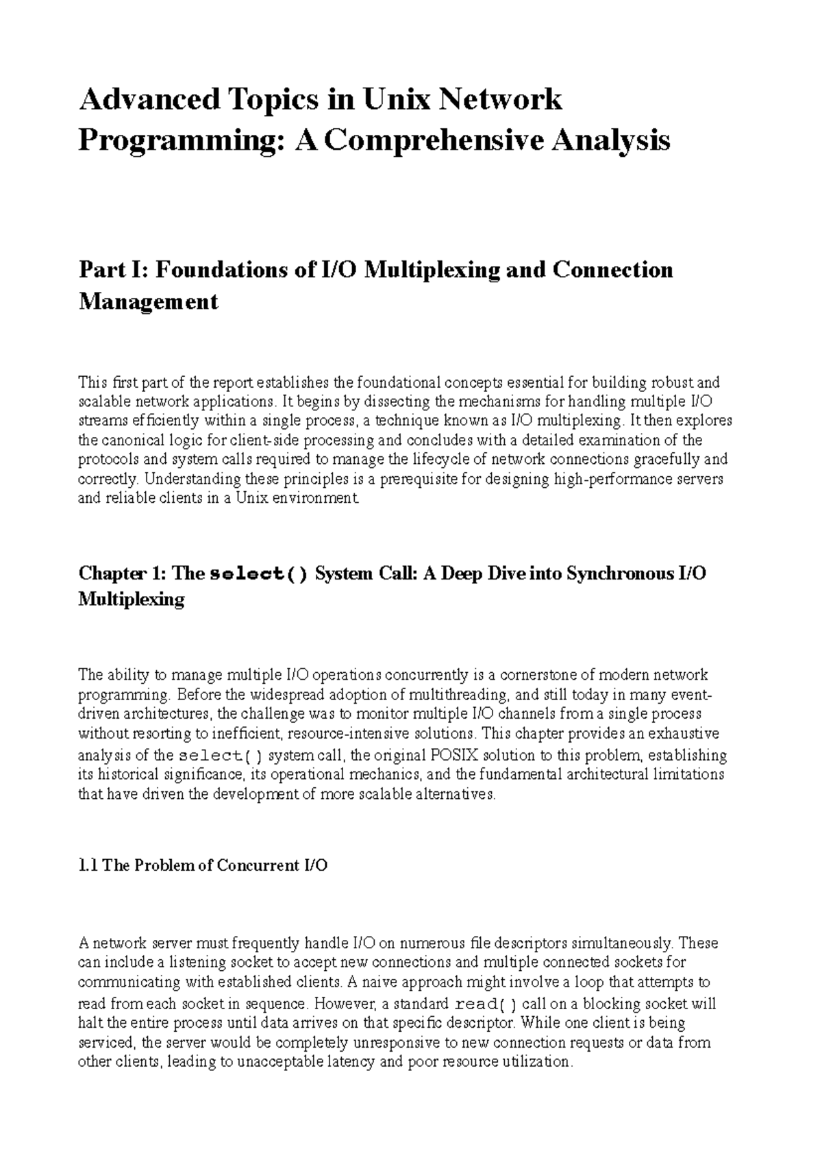 Advanced Topics in Unix Network Programming (NP): Multiplexing ...
