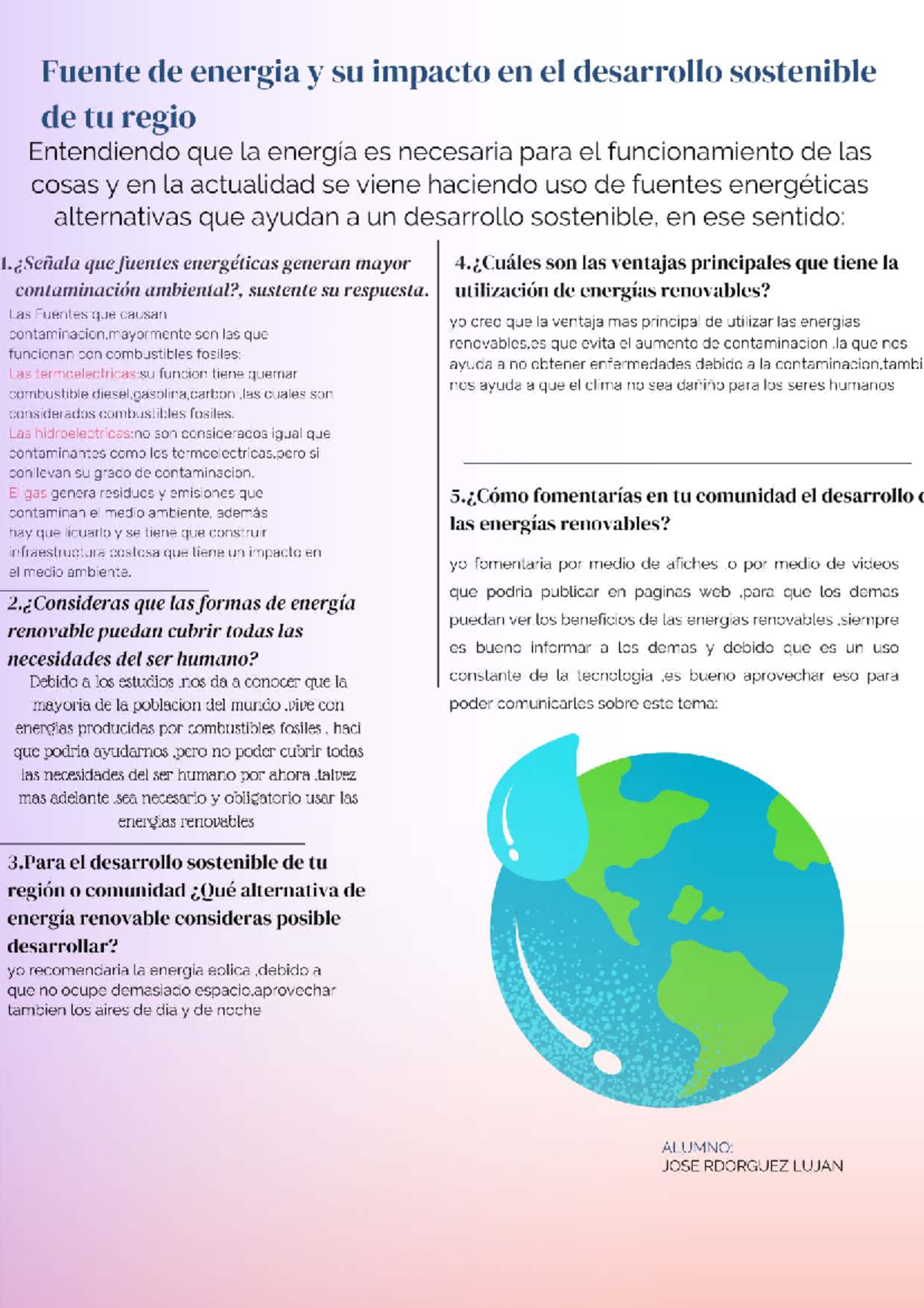 Impacto de Fuentes de Energía en el Desarrollo Sostenible: Análisis y ...