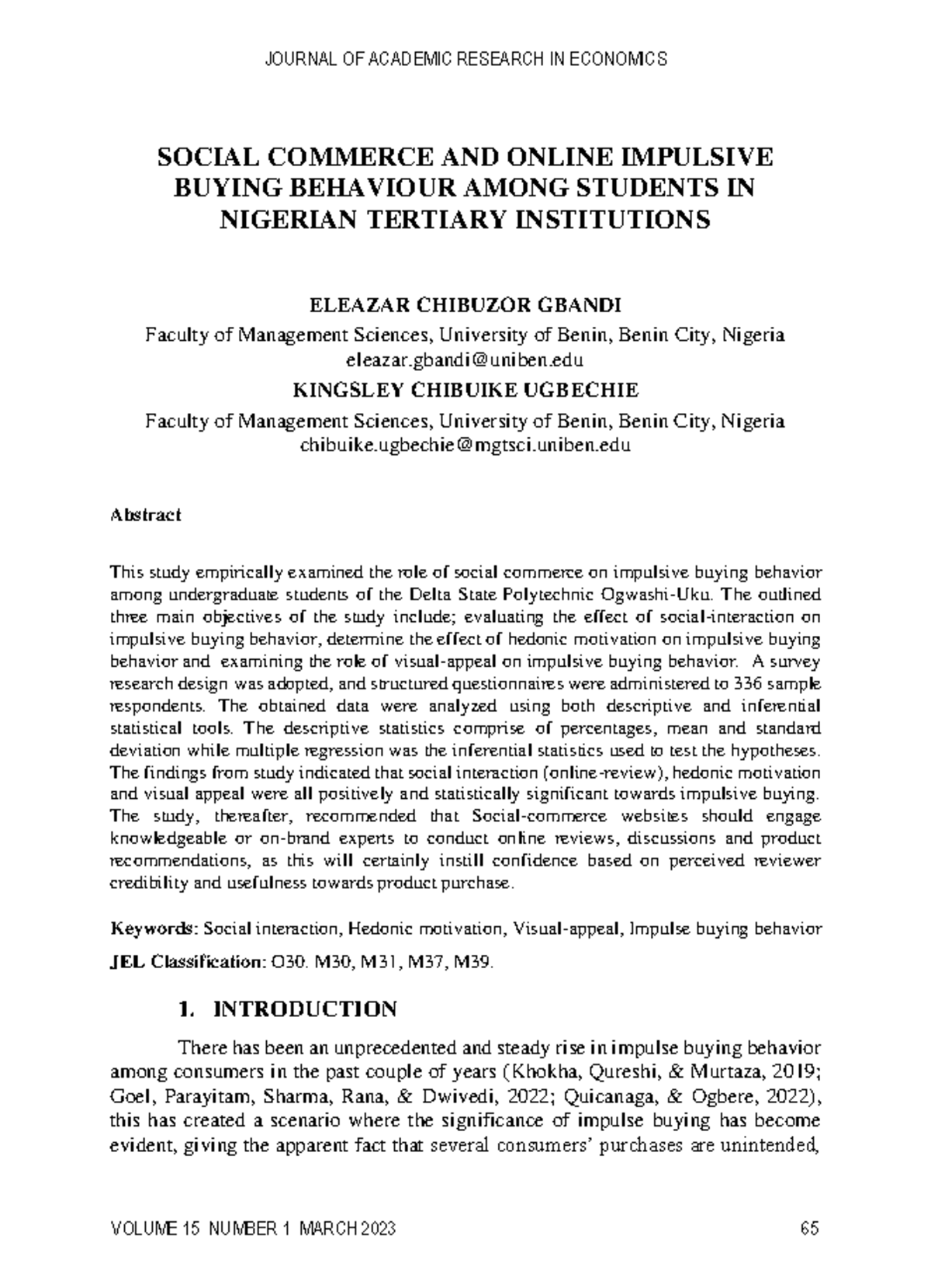 Impact of Social Commerce on Impulsive Buying Behavior Among Students ...