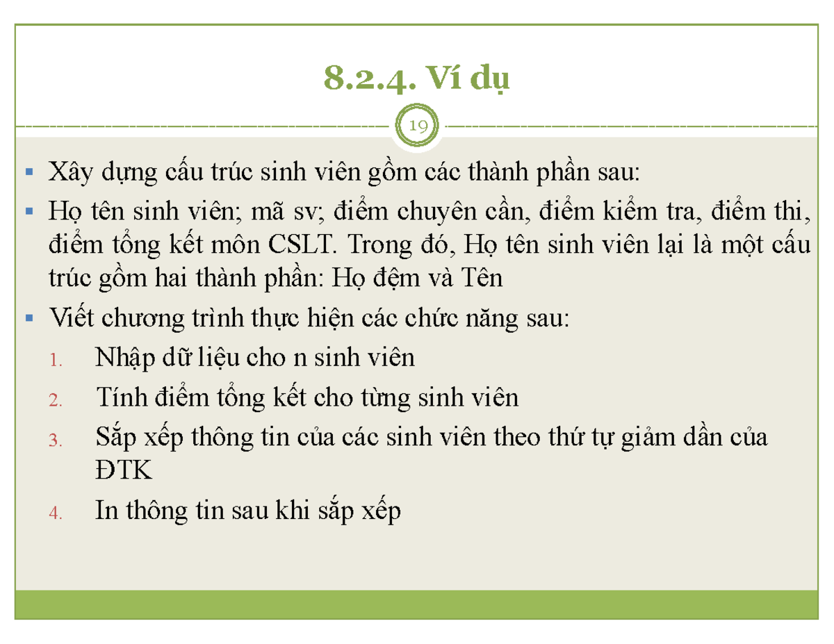Ví dụ - sssdf sgdf dfhd drf g dfgdf - 8.2. Ví dụ 19 Xây dựng cấu trúc ...