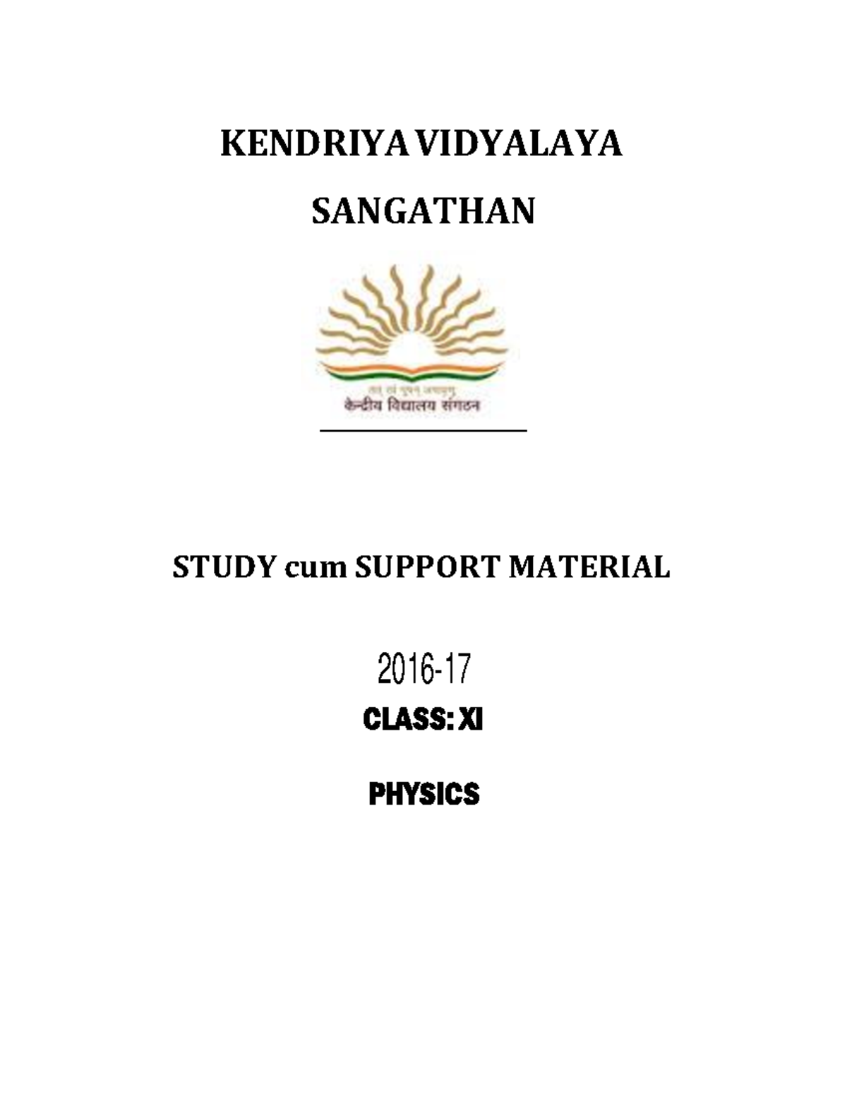 Class XI Physics Full Notes: Comprehensive Study Material for Revision ...