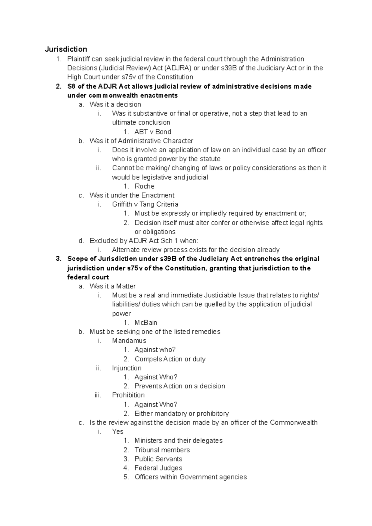 Judicial Review in Federal Courts: Key Concepts and Case Law (Laws1160 ...