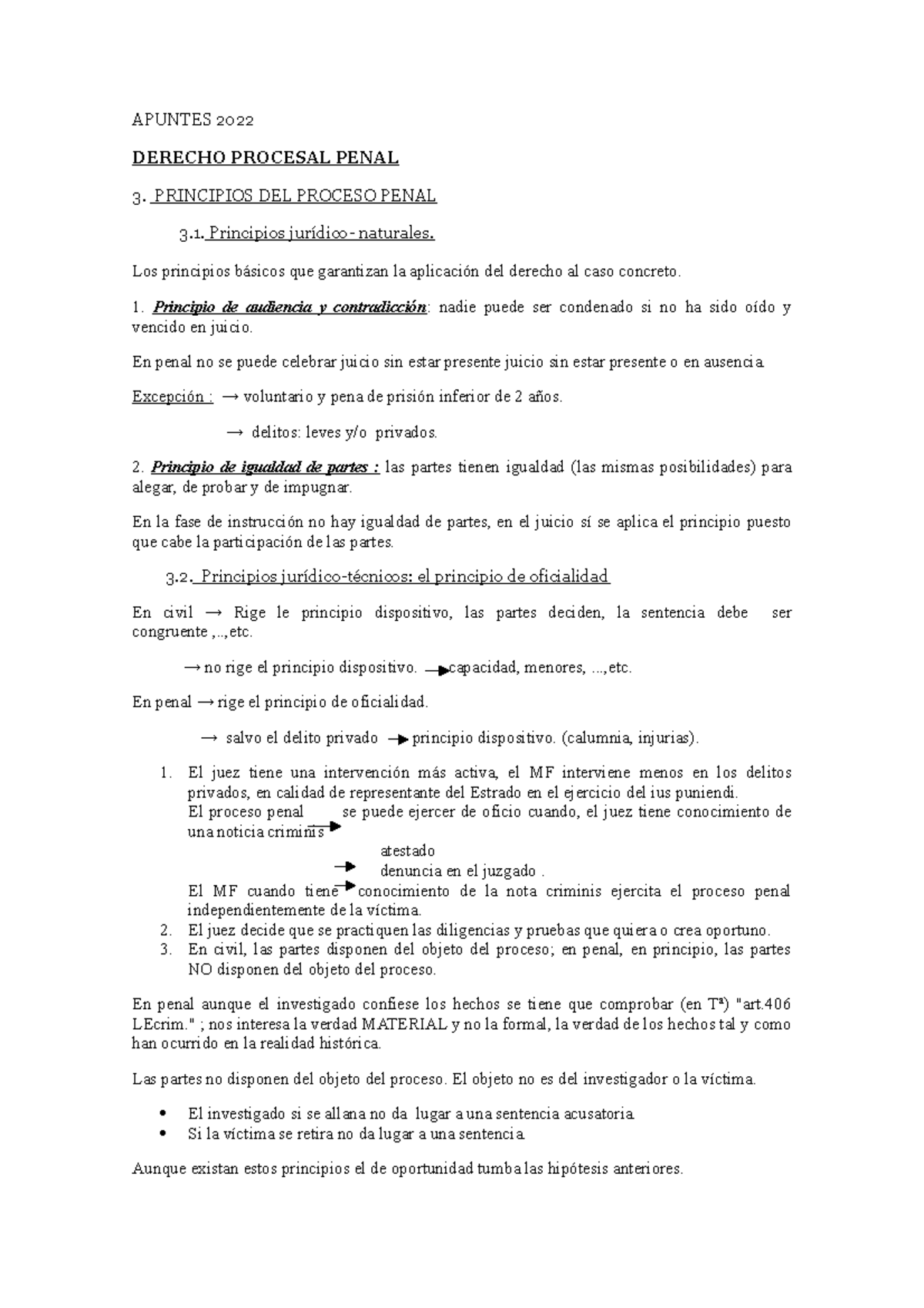 TEMA 1 - esquemas/apuntes - APUNTES 2022 DERECHO PROCESAL PENAL 3 ...