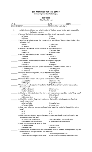 Science 10 Activity # 6 - for educational purposes - SCIENCE 10 ...