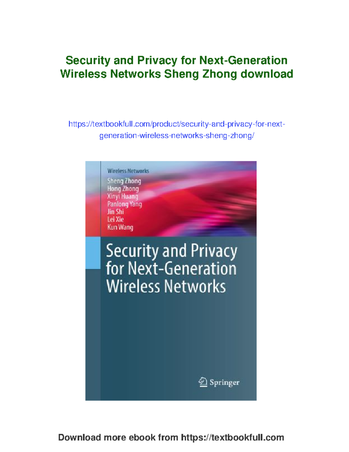 Security and Privacy Challenges in Wireless Networks (Course Code ...