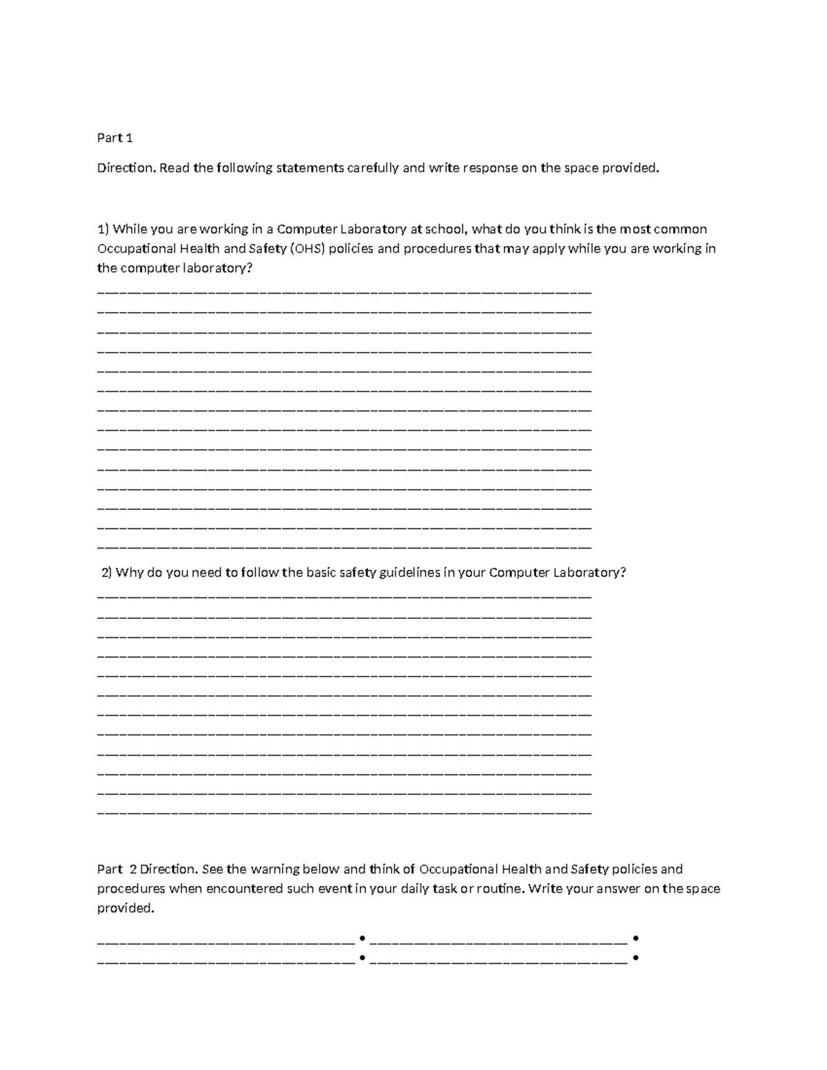 CSS 1st periodic exam - sasssssssssssss - Part 1 Direction. Read the ...