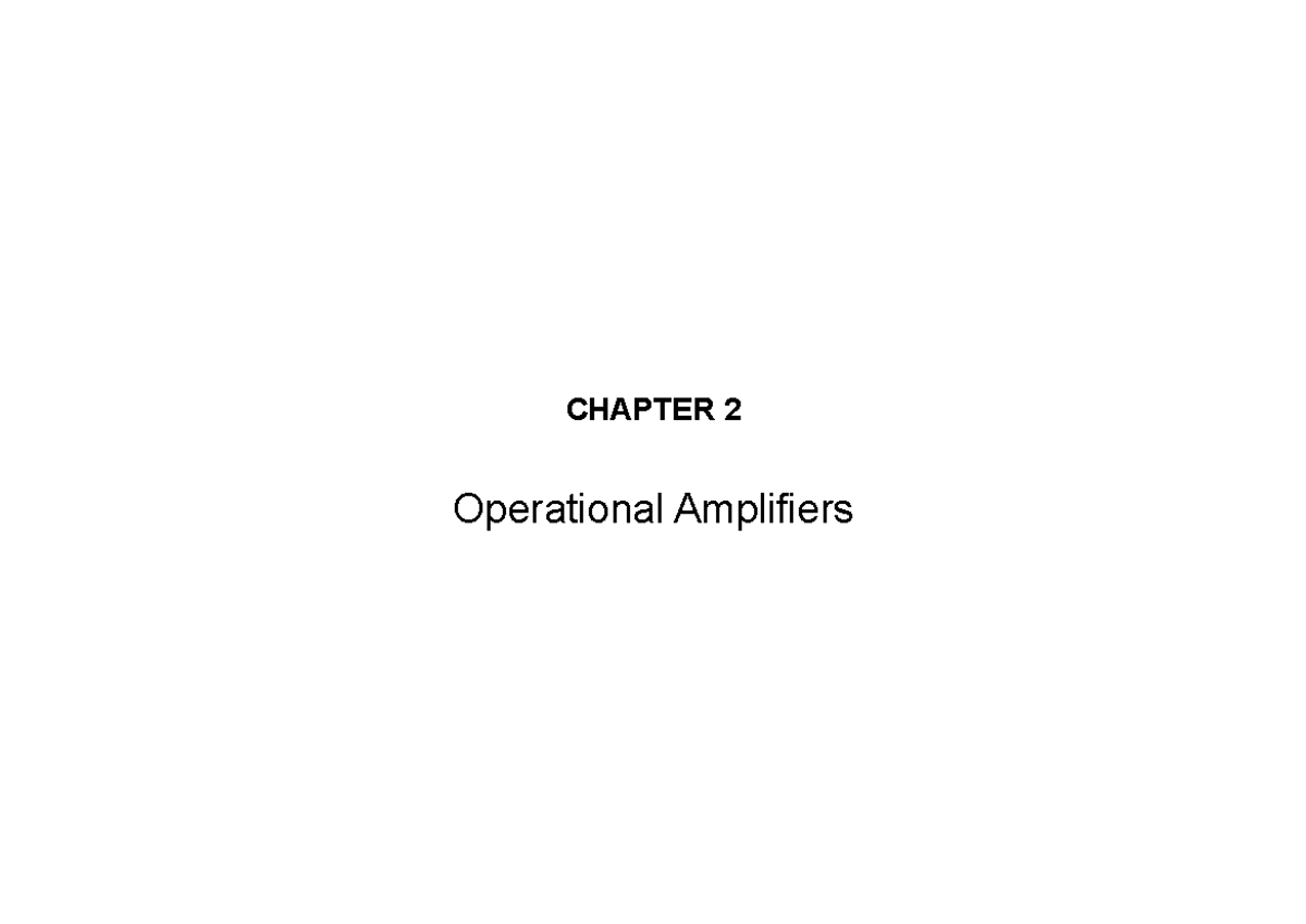 Sedra 8e Chapter 2 - ddddd - CHAPTER 2 Operational Amplifiers ...