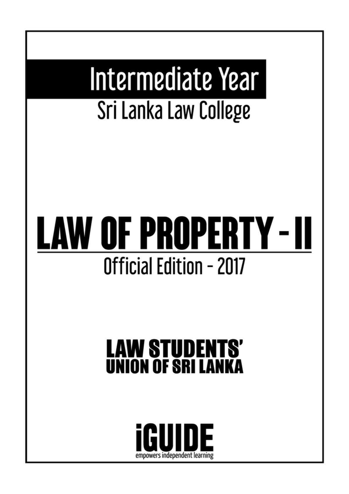 Law of Property II - Comprehensive Study Notes for Intermediate Year ...